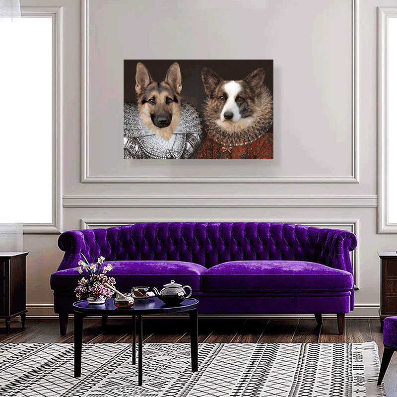 The Noble Duo - Custom Pet Portrait